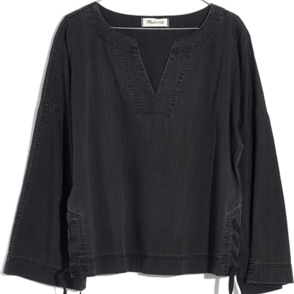 Madewell Lace-up Denim Shirt